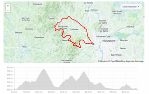 Col de Malval - Croix de Crêt Sud 100 km et 1700 m D+